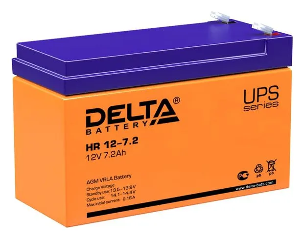 Аккумулятор UPS 12В 7.2А.ч HR 12-7.2 Delta 4614010180011
