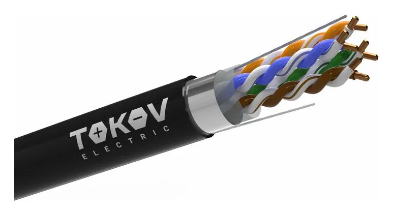 Кабель витая пара F/UTP 4х2х24AWG(0.52мм) кат.5E PE outdoor Fluke tested 305м (м) PRO TOKOV ELECTRIC TKP-C05-F42-5E-RU-OD