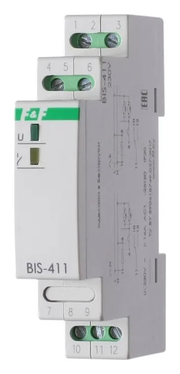 Реле импульсное BIS-411 (230В 16А 1Р монтаж на DIN-рейке 35мм) F&F EA01.005.001