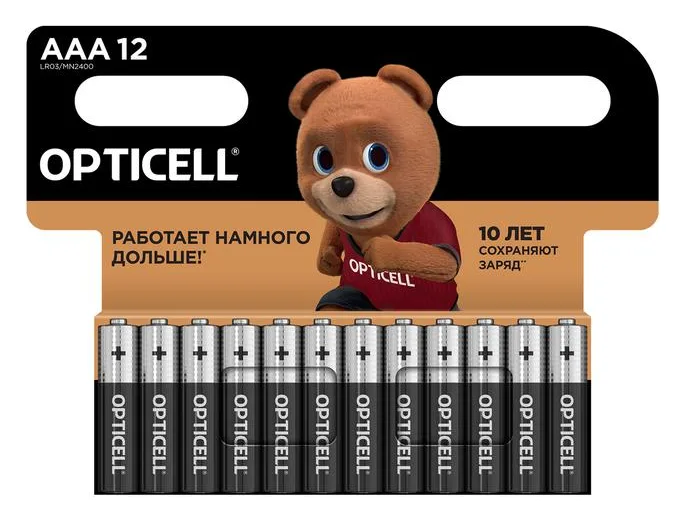 Элемент питания алкалиновый AAA/LR03 (блист.12шт) Basic Opticell 5051011/6051011