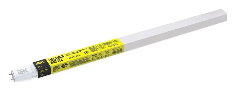 Лампа светодиодная T8 18Вт линейная 230В 6500К G13 IEK LLE-T8-18-230-65-G13
