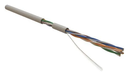 Кабель витая пара U/UTP кат.5E 4х2х24AWG solid PVC UUTP4-C5E-S24-IN-PVC-GY-305 сер. (м) Hyperline 41903