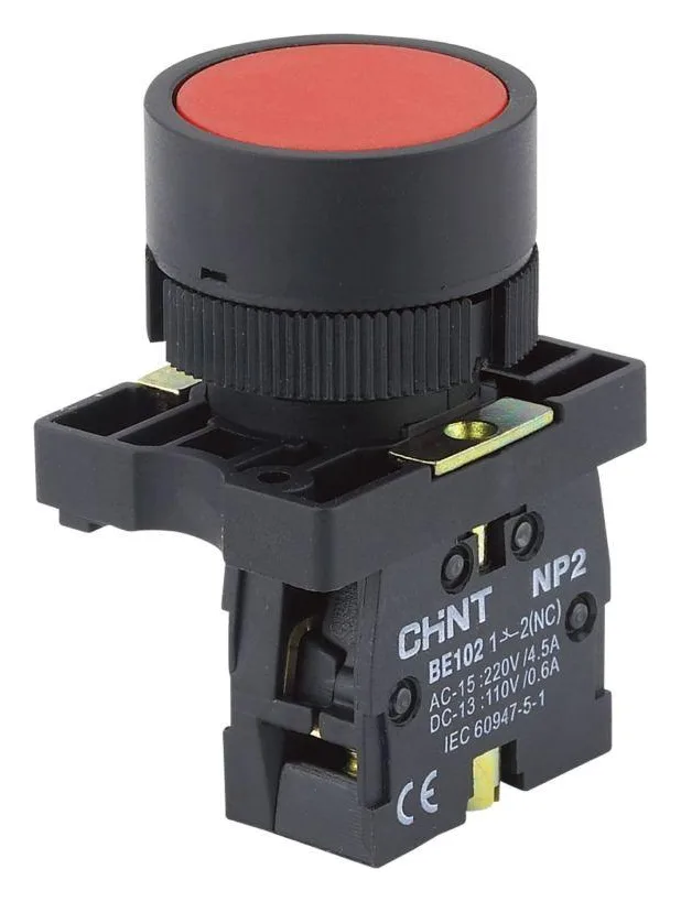 Кнопка управления NP2-EA42 1НЗ IP40 без подсветки красн. (R) CHINT 574089