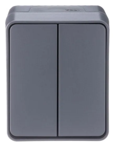 Выключатель 2-кл. ОП AtlasDesign PROFI IP54 10AX антрацит SE ATN544051
