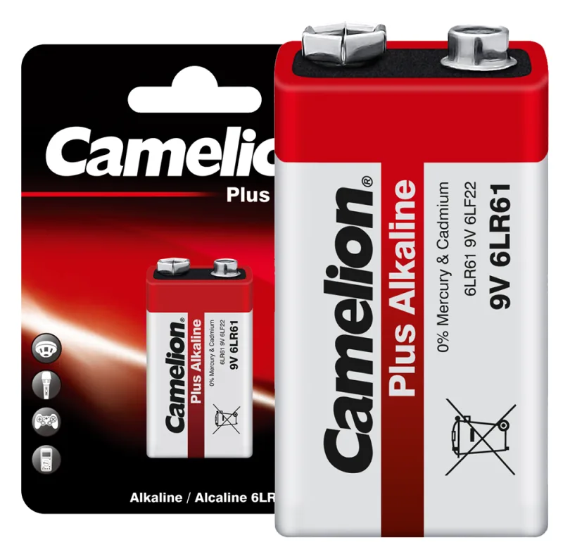 Элемент питания алкалиновый "крона" 6LR61 6LR61-BP1 (блист.1шт) Camelion 1655