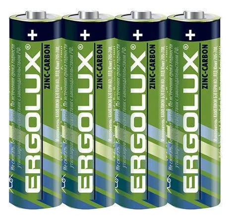 Элемент питания солевой AA/R6 1.5В R6SR4 SR4 (уп.4шт) Ergolux 12441