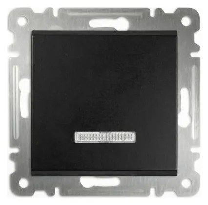 Выключатель 1-кл с подсвет. СП 10А IP20 250В механизм черн. Makel 57054021