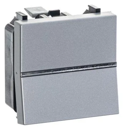 Выключатель 1-кл. 1п 2мод. СП Zenit 16А IP20 с клавишей серебр. ABB 2CLA220100N1301