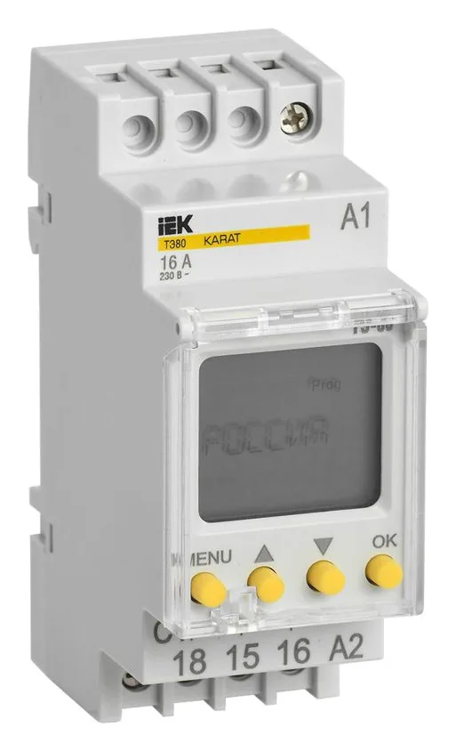 Таймер цифровой ТЭ80 16А 230В на DIN-рейку KARAT IEK MTA10-16-080