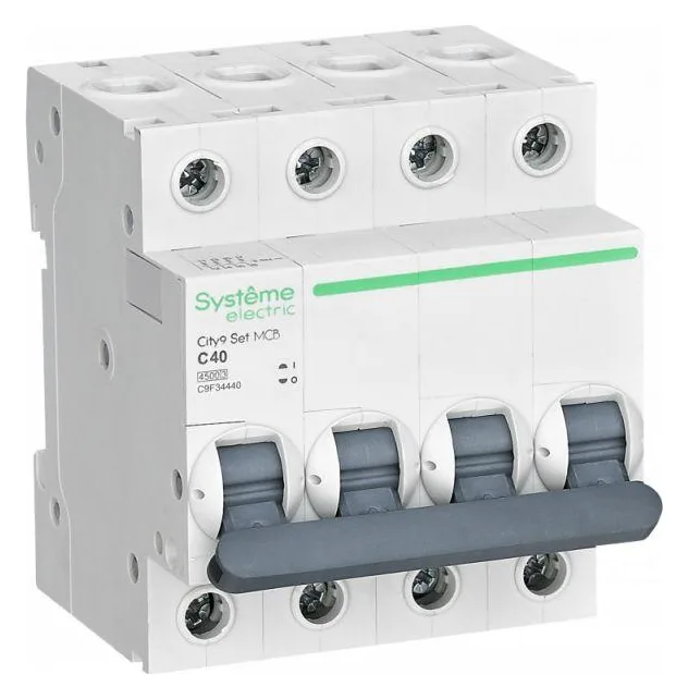 Выключатель автоматический модульный 4п C 40А 4.5кА City9 Set 400В SE C9F34440