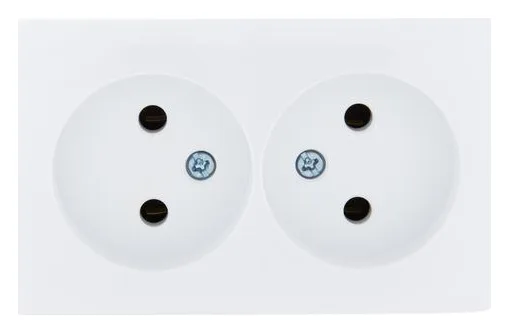 Розетка 2-м ОП Viola 16А IP20 без заземл. бел. LEZARD 751-0200-128