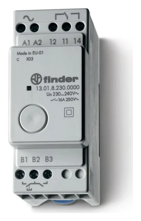 Реле модульное электронное шаговое/моностабильное 1НО 16А 24В AC/DC Ш=35мм IP20 FINDER 130100240000