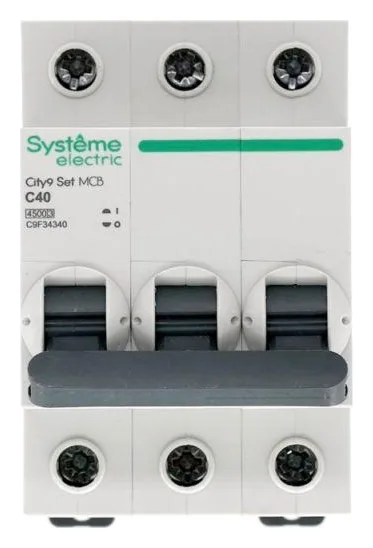 Выключатель автоматический модульный 3п C 40А 4.5кА City9 Set 400В SE C9F34340