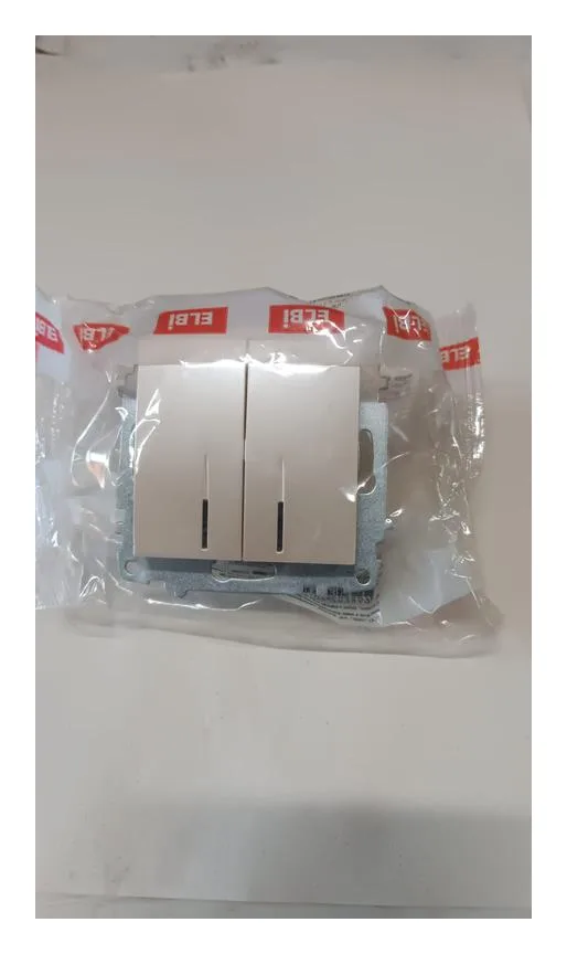 Выключатель 2-кл. СП Zena 10А IP20 с LED-подсветкой механизм жемчуж. ABB 609-012500-203