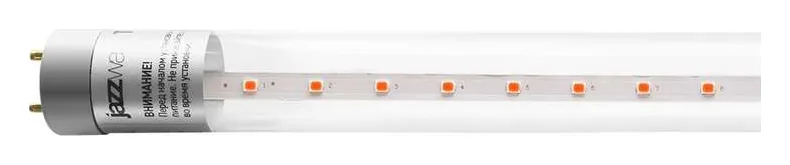 Лампа светодиодная PLED T8-600 PPG Agro 8Вт T8 линейная G13 CL для растений красн./син. спектр JazzWay 5025899