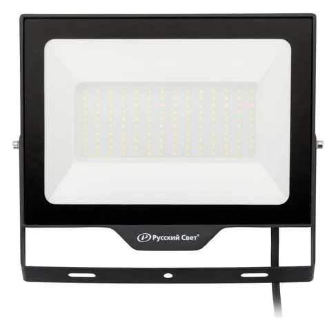 Прожектор светодиодный СДО FL 10 C 100W VW 865 BK CL 277х220х30мм 100Вт 6500К IP65 уличный черн. Русский Свет 15081023056