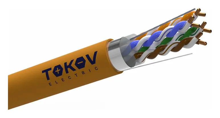 Кабель витая пара F/UTP 4х2х24AWG(0.52мм) кат.5E ZH нг(А)-HF (LSZH) indoor Fluke tested 305м (м) PRO TOKOV ELECTRIC TKP-C06-F42-5E-RU-LSZH