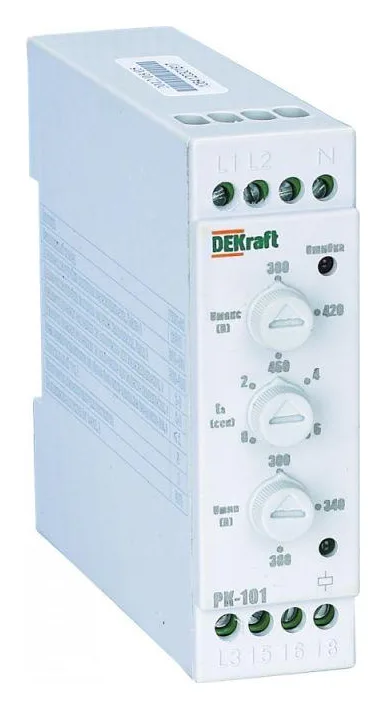 Реле контроля фаз РК-101 380В тип 02 DEKraft 23301DEK