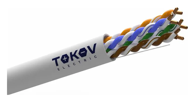Кабель витая пара F/UTP 4х2х24AWG(0.52мм) кат.5E PVC indoor Fluke tested 305м (м) PRO TOKOV ELECTRIC TKP-C06-F42-5E-RU-PVC