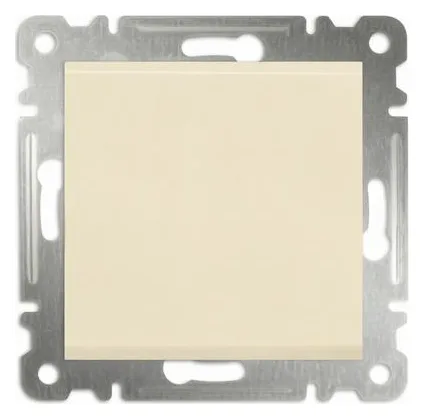 Переключатель проходной 1-кл. СП Karea 10А IP20 механизм крем. Makel 57010005