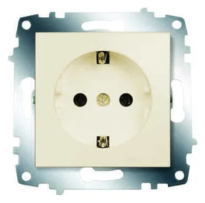 Розетка 1-м СП 1мод. Cosmo 16А IP20 с заземл. механизм крем. ABB 619-010300-217