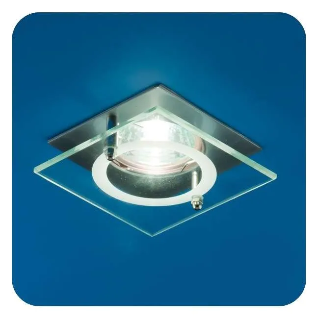 Светильник Quartz 51 4 12 MR16 квадрат. с накладным стеклом матов. хром ИТАЛМАК IT8190