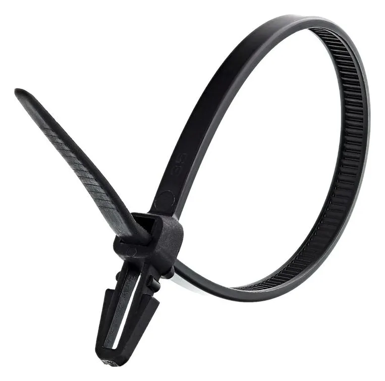 Хомут кабельный нейлоновый с анкером черн. 4.8х200 (уп.100шт) TOKOV ELECTRIC TKE-HNB-4.8-200-B/100