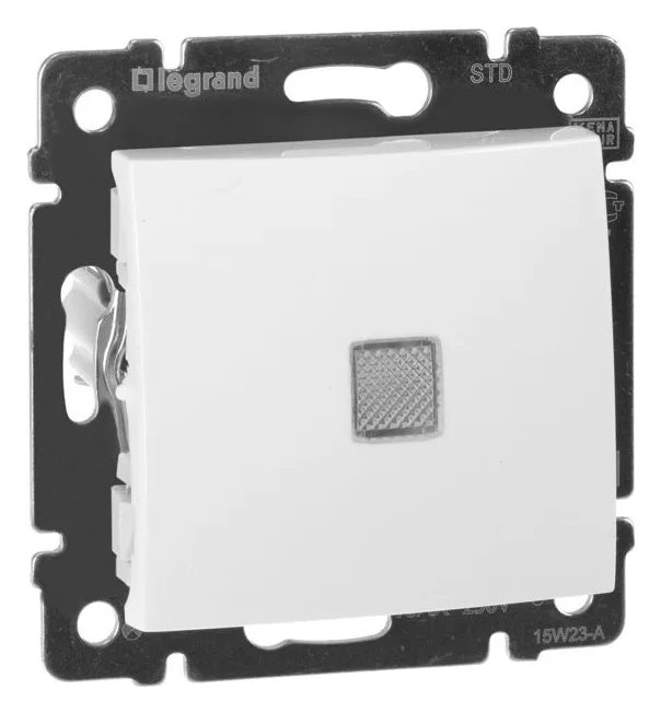 Выключатель 1-кл. СП Valena 10А IP31 250В с зел. индикацией механизм бел. IEK 774410