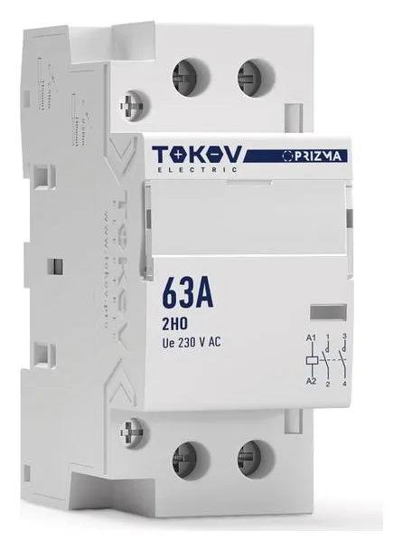 Контактор модульный 36мм 63А 230В АС 2НО PRIZMA TOKOV ELECTRIC TKE-PZ-MC-2-63-230-20