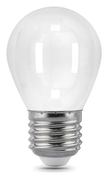 Лампа светодиодная филаментная Black Filament 5Вт P45 шар матовая 4100К нейтр. бел. E27 450лм GAUSS 105202205