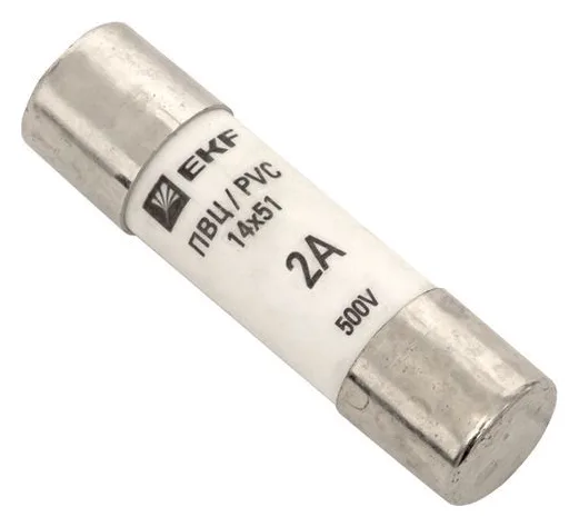 Вставка плавкая цилиндрическая ПВЦ 14х51 2А EKF pvc-14x51-2