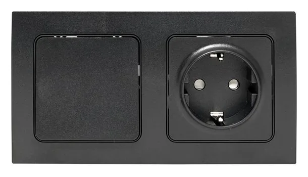 Рамка 2-м Стокгольм черн. PROxima EKF EXM-G-303-30