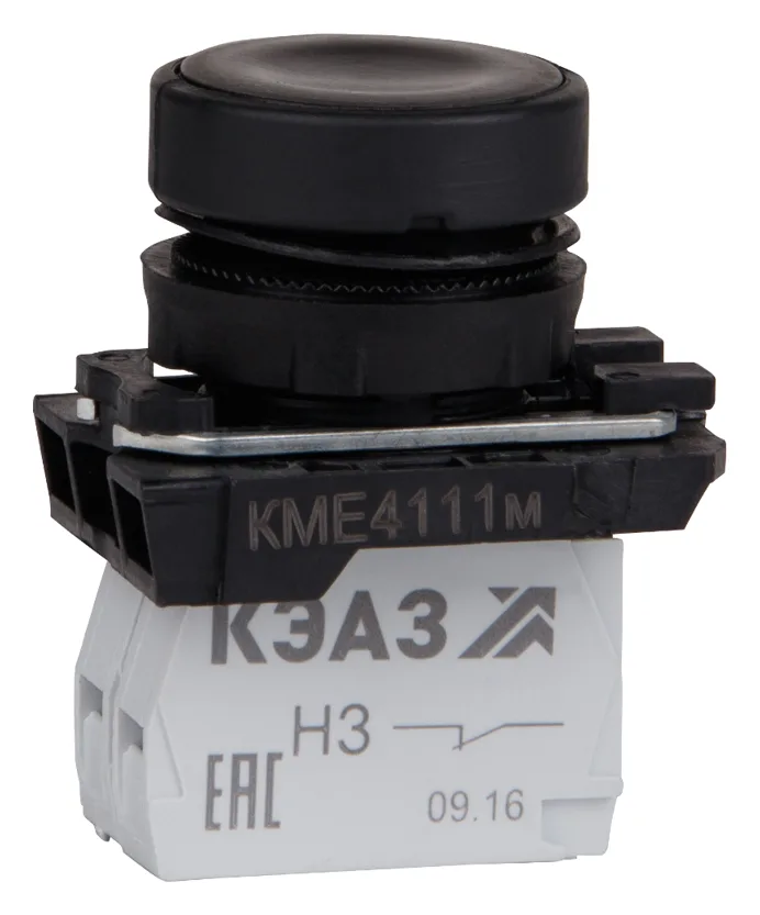 Кнопка управления КМЕ4111м 1но+1нз IP40 цилиндр черн. КЭАЗ 248240