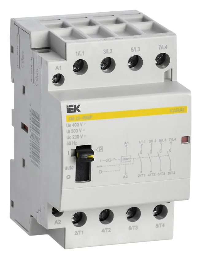 Контактор модульный КМ25-40МР AC с ручным управ. KARAT IEK MKK22-25-40
