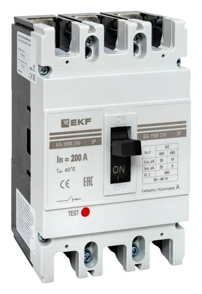 Выключатель автоматический 3п 250/200А 35кА ВА-99М PROxima EKF mccb99-250-200m