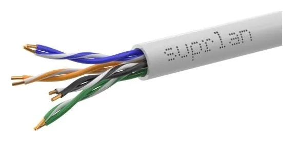 Кабель витая пара U/UTP кат.5E 4х2х0.51 24AWG solid Cu LSZH нг(А)-HF In. Premium 305м (м) SUPRLAN 01-0307-1