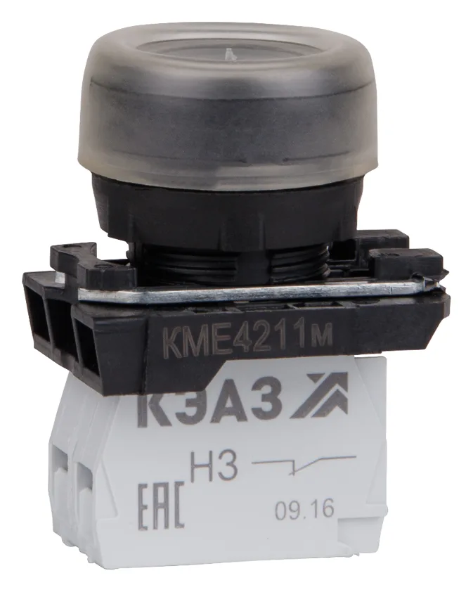 Кнопка КМЕ 4211м 1но+1нз цилиндр IP65 черн. КЭАЗ 248243