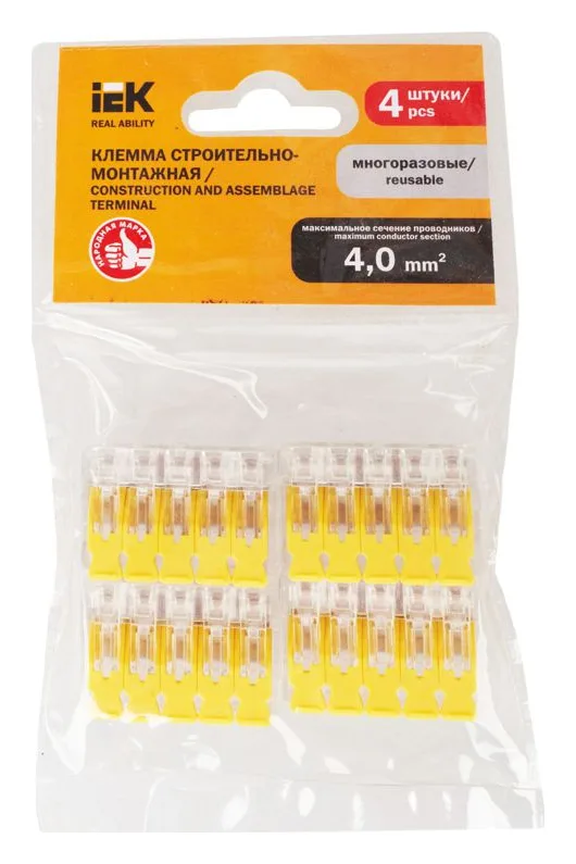 Клемма строительно-монтажная СМК 228-415 (уп.4шт) IEK UKZ60-415-004