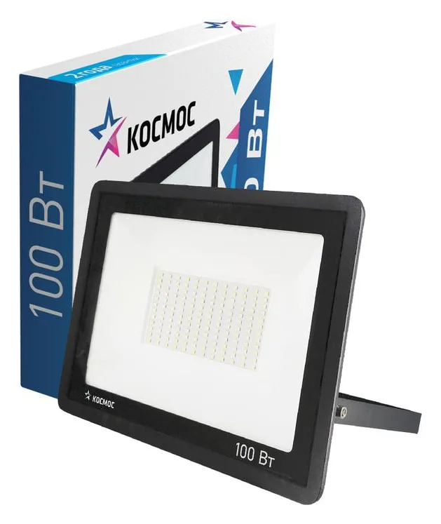 Прожектор светодиодный 100Вт 6500К IP65 8000лм КОСМОС K_PR5_LED_100