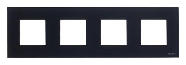 Рамка 4-м 8мод.Zenit антрацит ABB 2CLA227400N1801