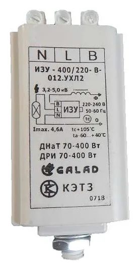 Устройство зажигающее импульс. ИЗУ-400/220-В-012 УХЛ2 GALAD 10160