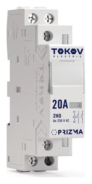 Контактор модульный 18мм 25А 230В АС 1НО 1НЗ PRIZMA TOKOV ELECTRIC TKE-PZ-MC-1-25-230-11