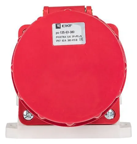 Розетка наружн. уст. 63А 380В 3P+РЕ+N IP67 (135) EKF ps-135-63-380
