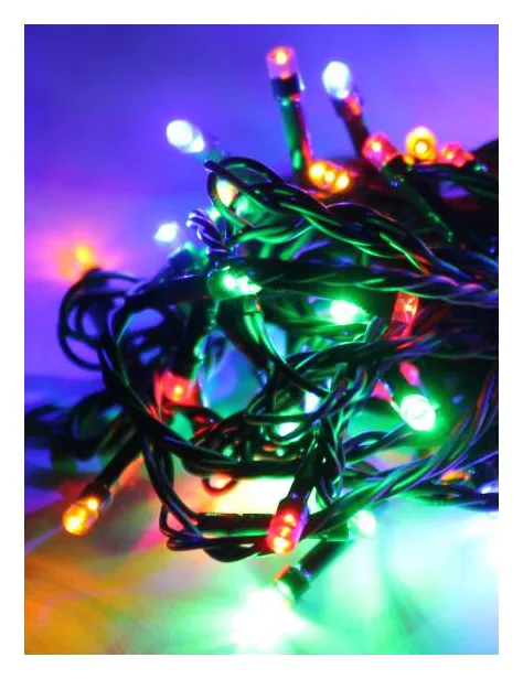 Гирлянда светодиодная 80LED зел. провод 8.8м (7.3+1.5) расстояние между лампами 10см 8 режимов мигания IP20 мультиколор Космос KOC_GIR80LED_RGB
