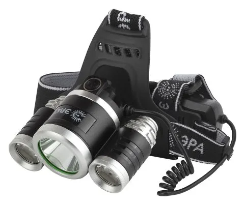 Фонарь аккумуляторный налобный GA-809 8Вт 3SMD CREE High Power Headlamp алюм. Эра Б0056111