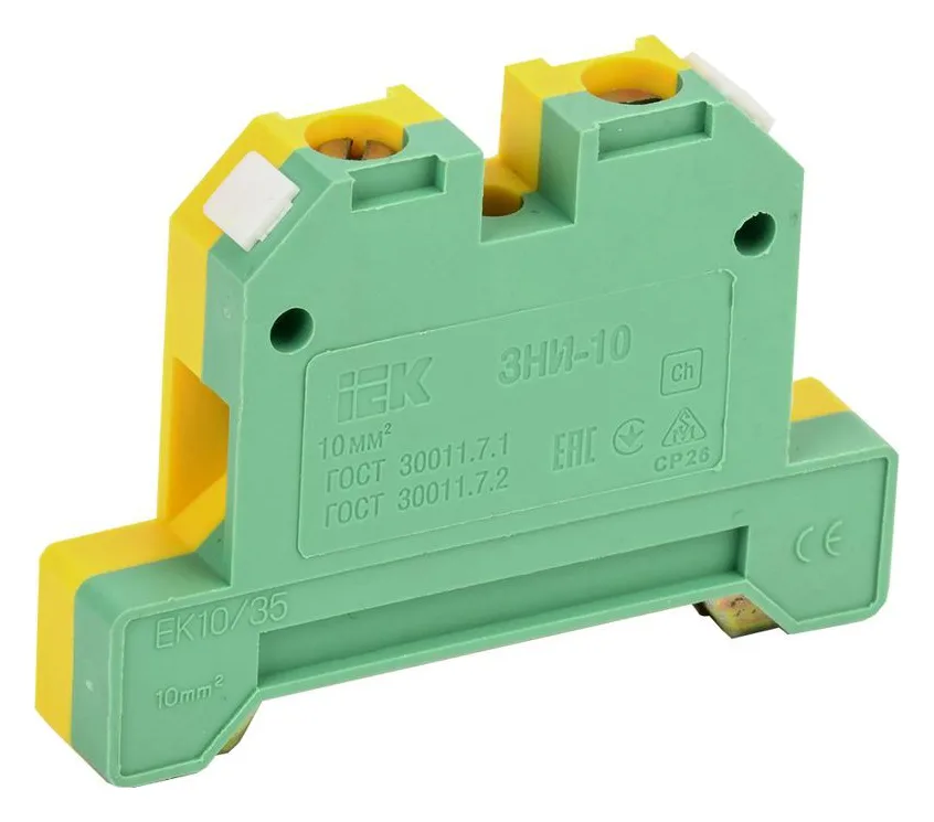 Зажим наборный ЗНИ-10PEN 10кв.мм (JXB-земля) IEK YZN20-010-K52