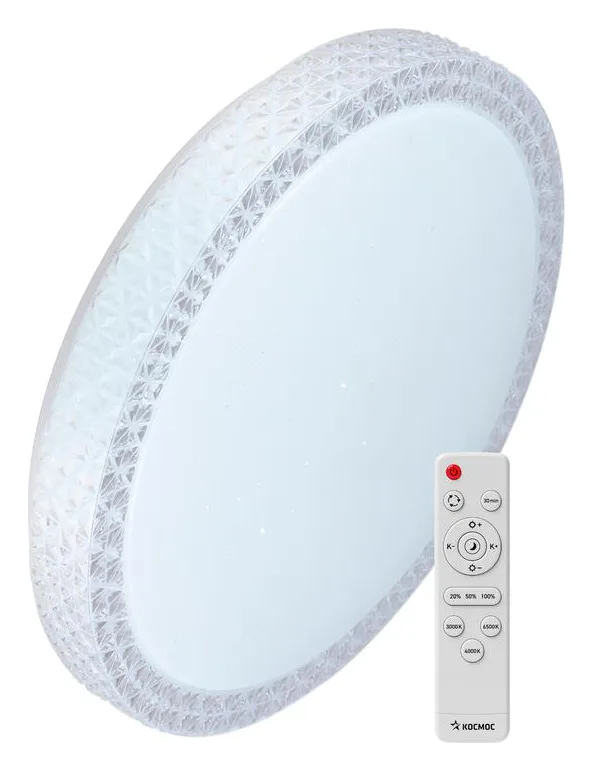 Светильник светодиодный PREMIUM SAPHIR 120Вт 230В 3000-6500К 9600лм IP40 495х115мм настенно-потолочный управляемый с пультом ДУ КОСМОС KSSaph120W