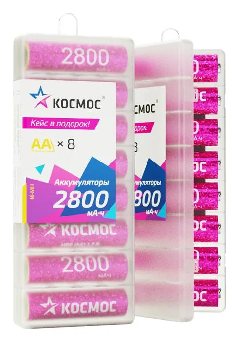 Аккумулятор AA/R6 2800мА.ч NI-MH 8b (уп.8шт) КОСМОС KOCR6NIMH2800mAh8B