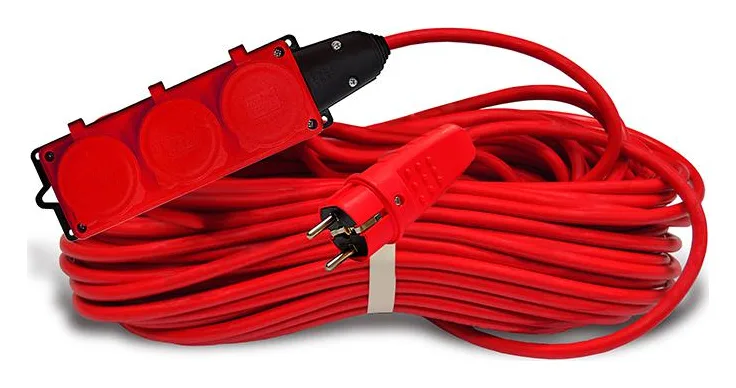 Удлинитель 3х30м с заземл. 16А IP44 3.5кВт КГ 3х1.5 с защ. крышкой АРКТИК морозостойкий DOMTOK 2601