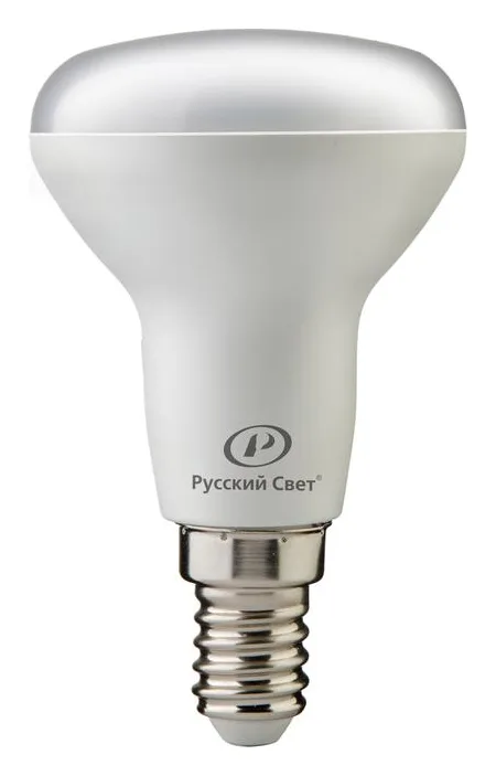 Лампа светодиодная RS LED R50 E14 7W 220-240V 7Вт рефлектор матовая 2700К тепл. бел. E14 560лм 220-240В Ra90 Русский Свет 15010645077